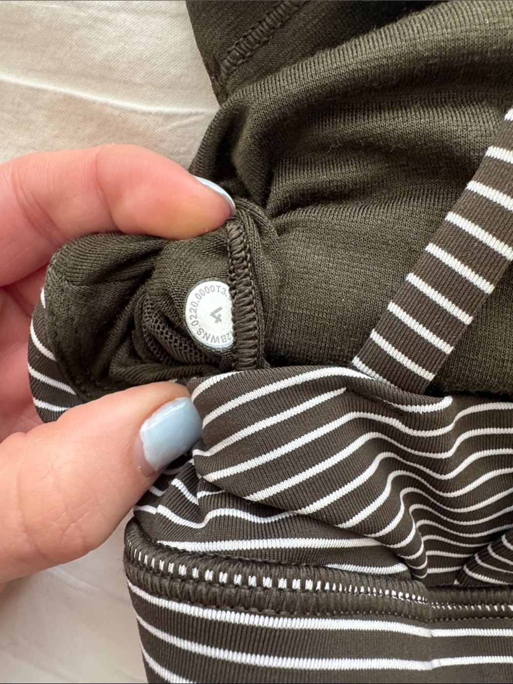 lululemon athletica green and White Striped Sports Bra - Picture 4 of 4